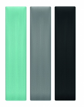 Logo trade promotional giveaways image of: Set of 3 fitness bands in pouch