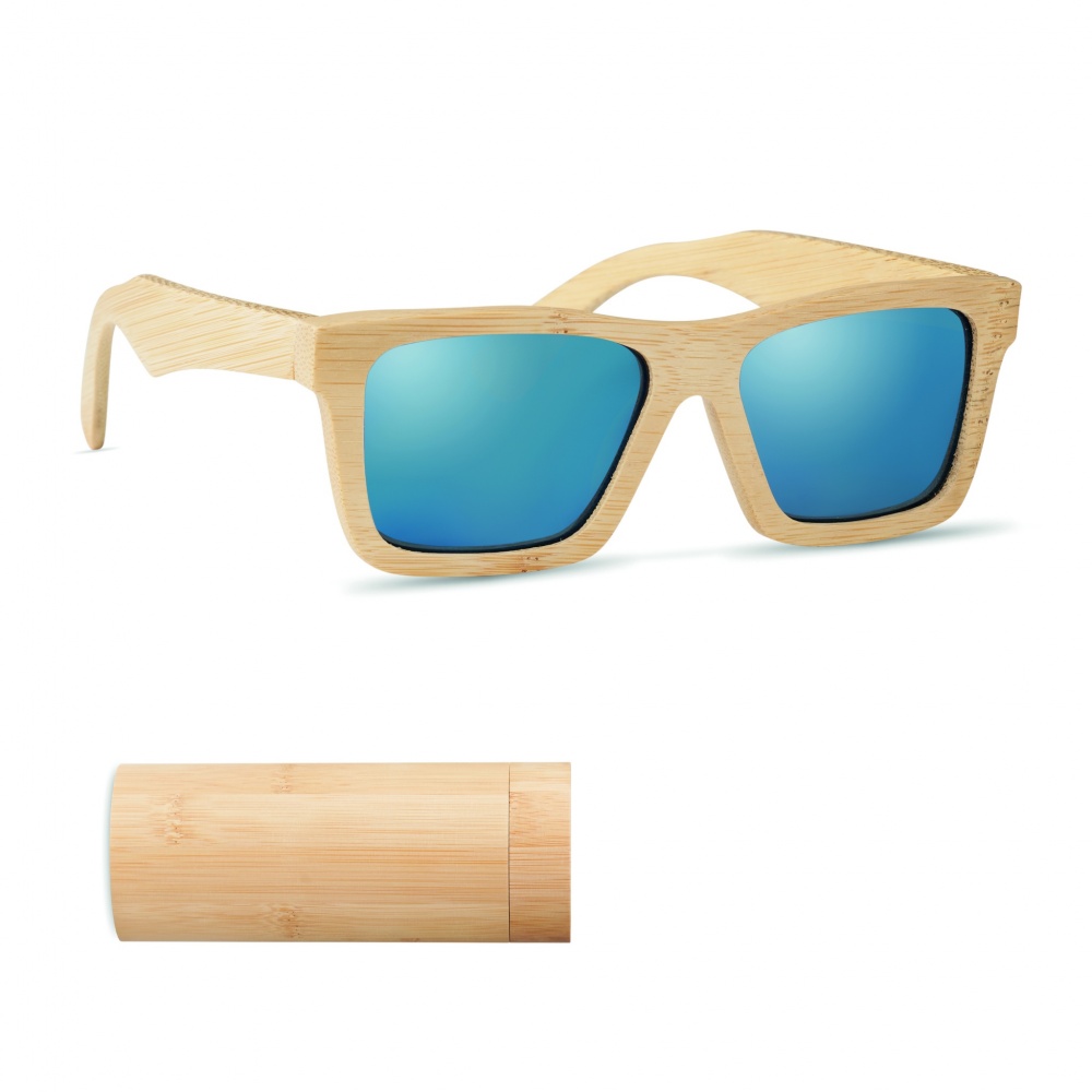 Logo trade promotional products picture of: Sunglasses and case in bamboo KEILA