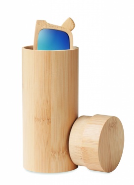 Logotrade promotional item picture of: Sunglasses and case in bamboo KEILA