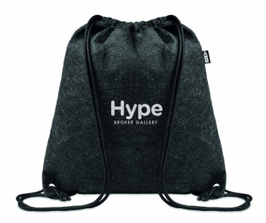 Logotrade promotional gift image of: RPET felt drawstring bag