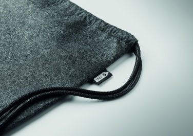 Logo trade promotional gifts picture of: RPET felt drawstring bag