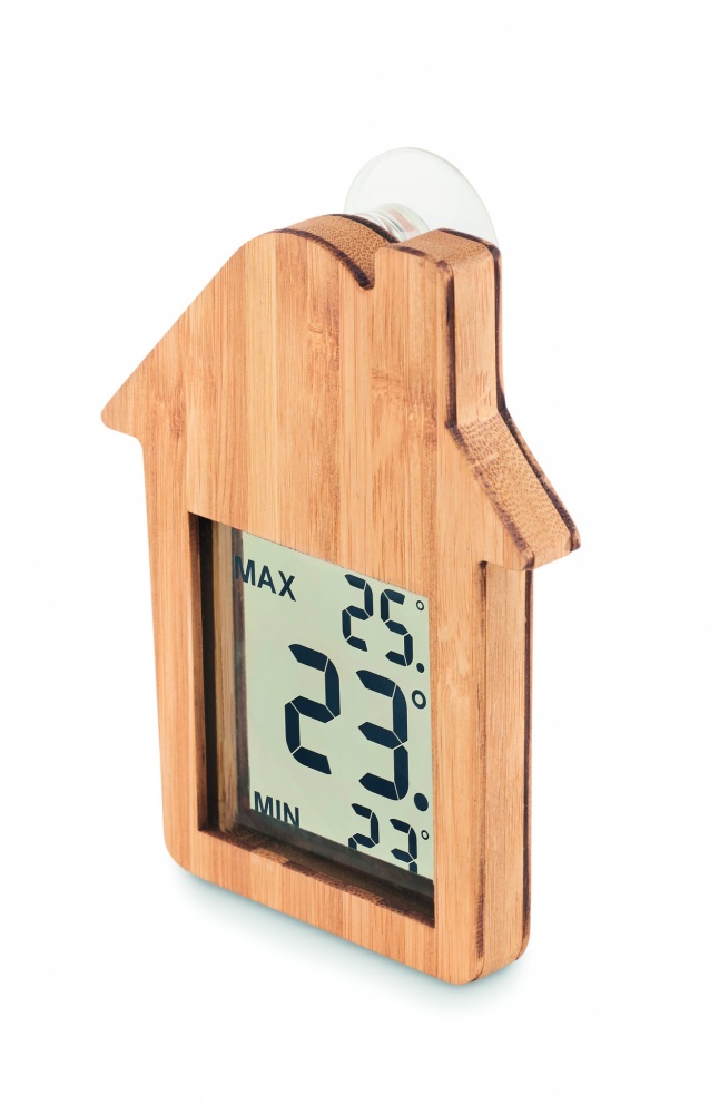 Logotrade advertising product picture of: Bamboo weather station HISA