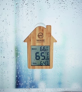 Logo trade advertising product photo of: Bamboo weather station HISA