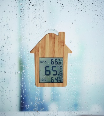 Logotrade advertising product image of: Bamboo weather station HISA