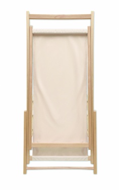 Logo trade business gifts image of: Beach chair in wood