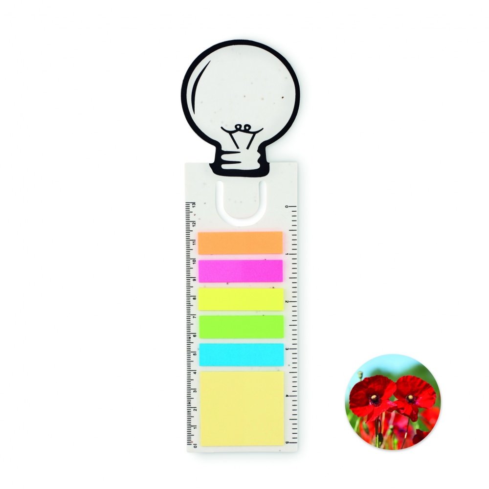 Logo trade corporate gifts image of: Seed paper bookmark w/memo pad