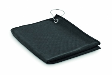 Logo trade corporate gifts picture of: RPET golf towel with hook clip