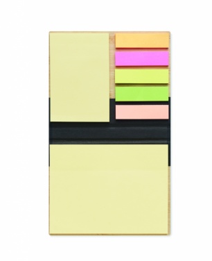 Logo trade promotional products picture of: Bamboo sticky note memo pad
