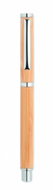 Logo trade promotional items image of: Bamboo gel pen