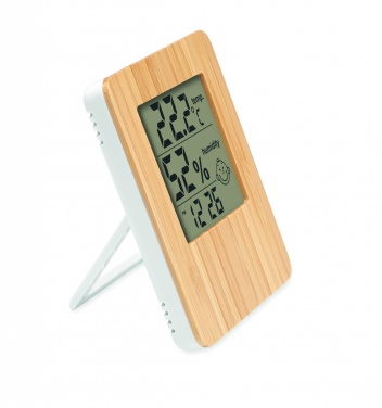 Logo trade corporate gifts image of: Bamboo weather station
