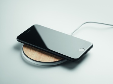 Logotrade corporate gift image of: Bamboo wireless charger 10W