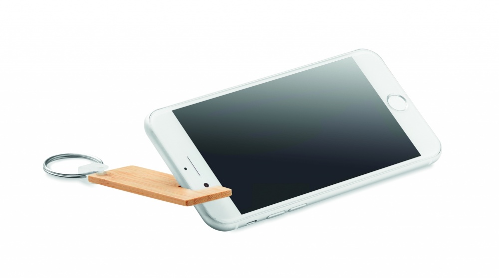 Logo trade promotional item photo of: Bamboo stand and key ring Savonlinna
