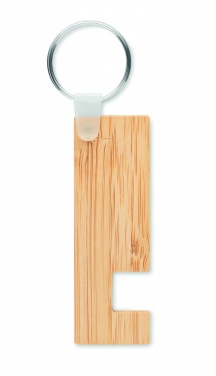 Logotrade advertising product image of: Bamboo stand and key ring Savonlinna