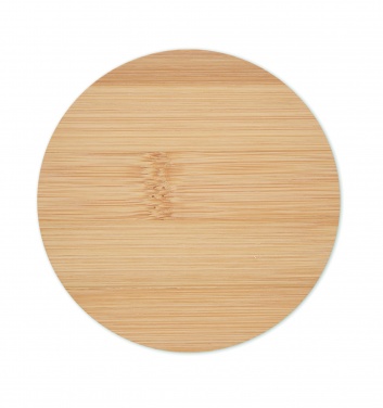 Logo trade promotional items image of: Bamboo round coaster