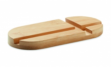 Logotrade promotional products photo of: Bamboo tablet/smartphone stand