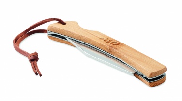 Logo trade promotional products picture of: Foldable knife in bamboo