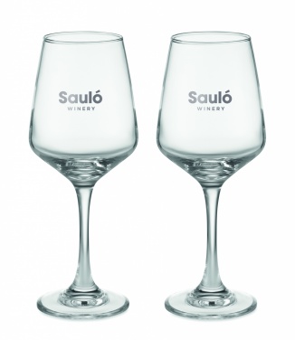 Logo trade promotional giveaway photo of: Set of 2 wine glasses