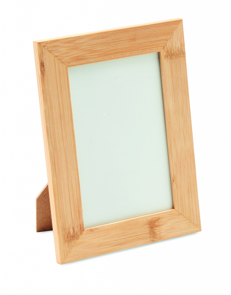 Logo trade business gift photo of: Bamboo photo frame