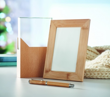 Logo trade promotional items image of: Bamboo photo frame