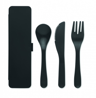 Logo trade promotional gift photo of: Cutlery set recycled PP