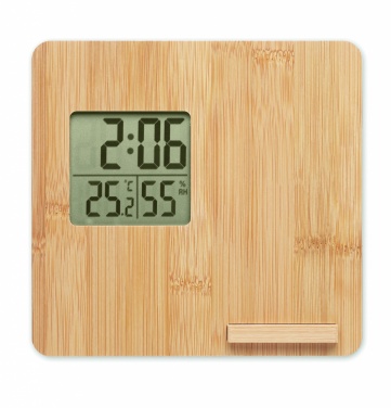 Logotrade promotional merchandise image of: Bamboo weather station 10W