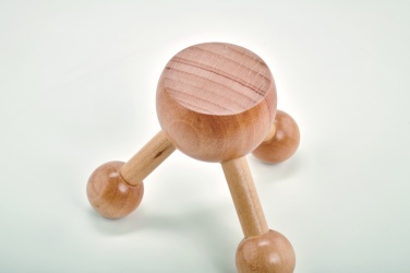 Logo trade promotional giveaway photo of: Hand held massager in wood