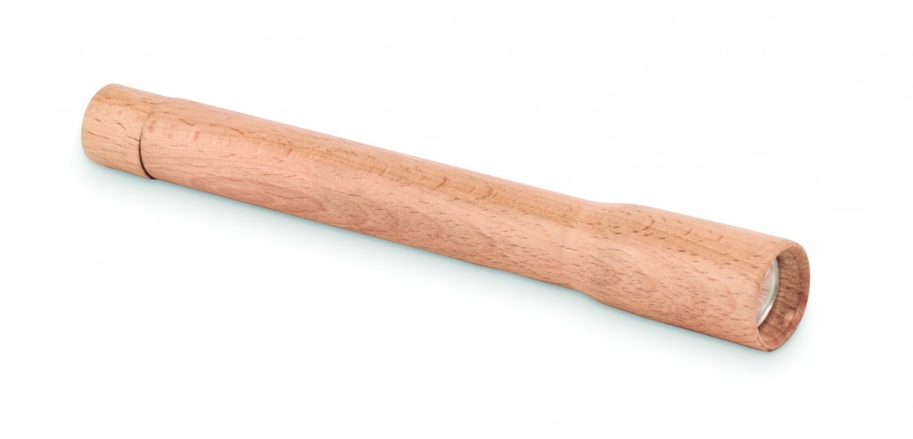 Logo trade promotional gifts picture of: Wooden torch with COB light