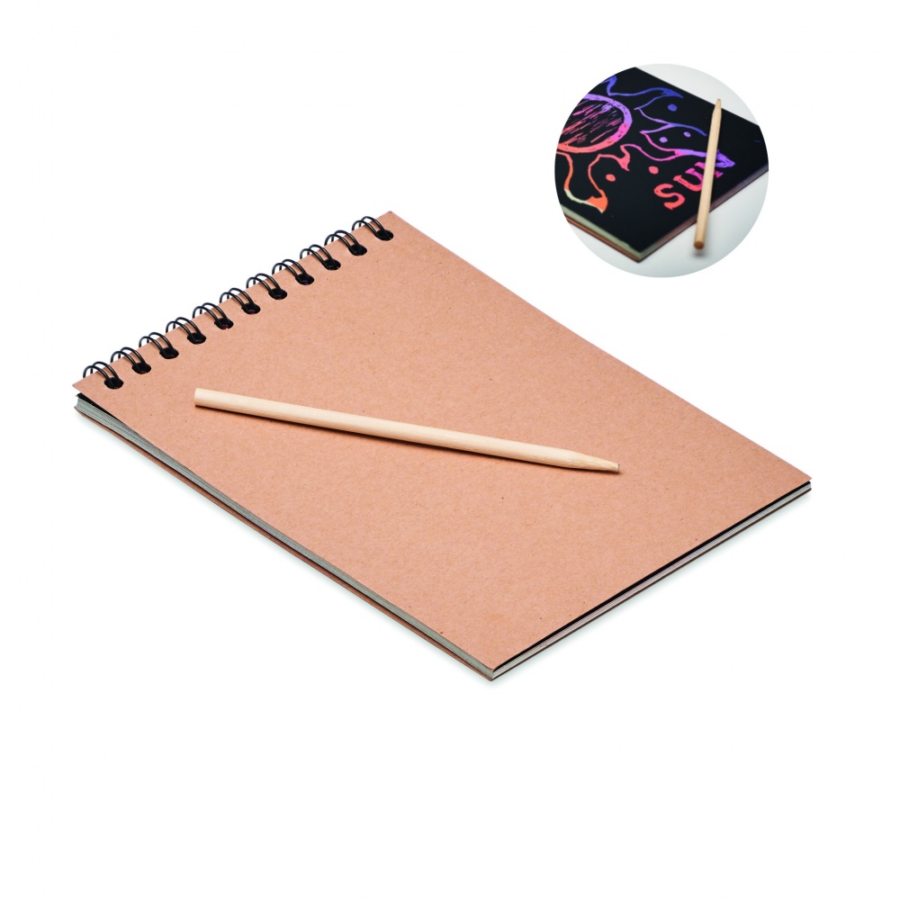 Logo trade advertising products image of: Scratching paper notebook