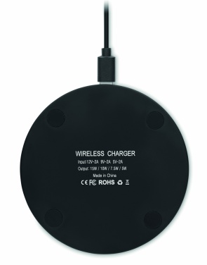 Logo trade promotional products image of: Glass wireless 10W charger