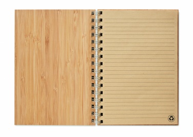 Logotrade advertising products photo of: A5 ring bound Bamboo notebook