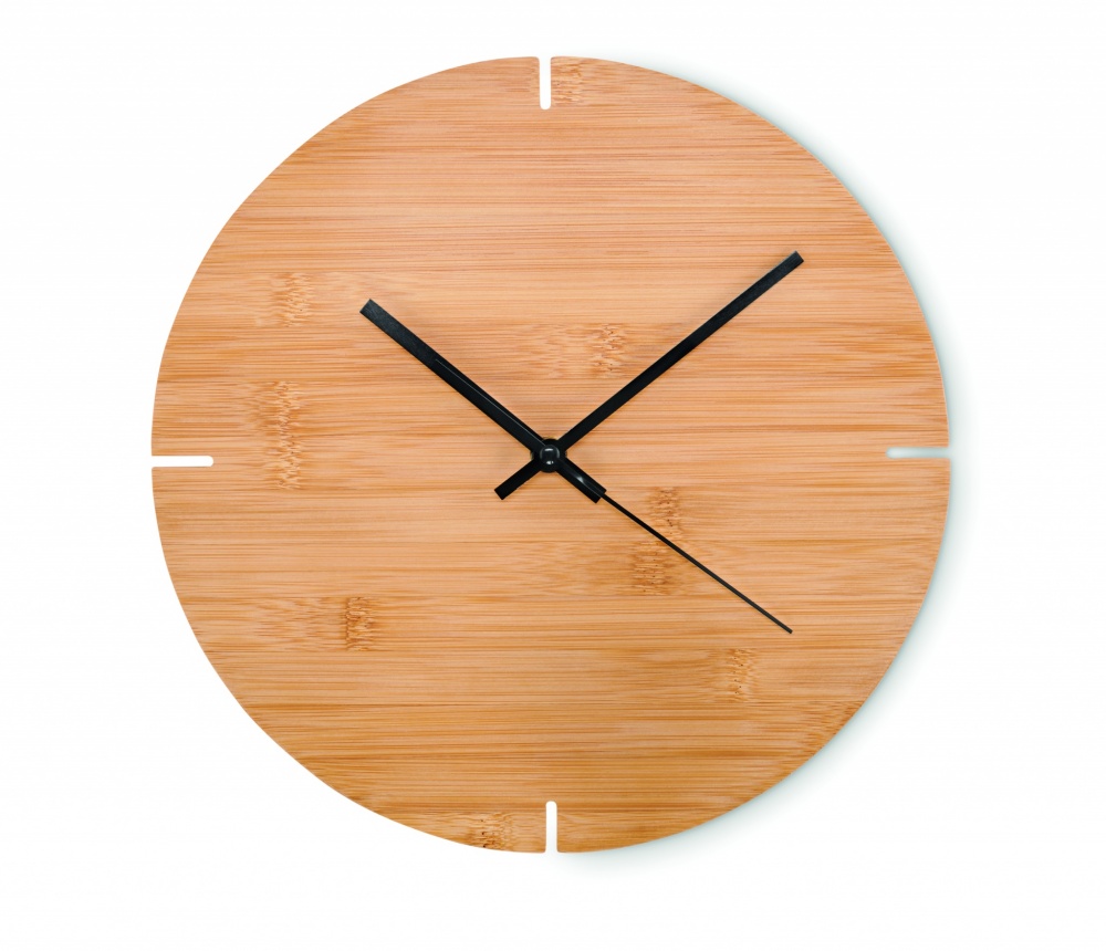 Logotrade promotional gift image of: Round shape bamboo wall clock