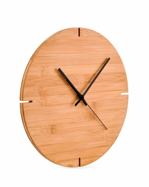 Logotrade corporate gift picture of: Round shape bamboo wall clock