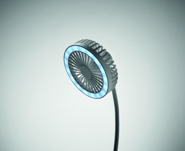 Logo trade promotional merchandise photo of: Desktop charger fan with light