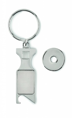 Logo trade promotional gift photo of: Euro Token key ring Porvoo