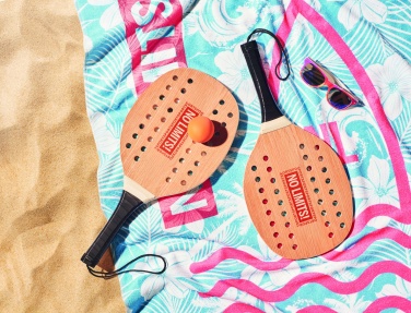 Logo trade promotional merchandise photo of: Rosewood beach tennis set