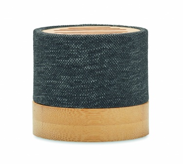 Logo trade promotional merchandise image of: Bamboo RPET wireless speaker
