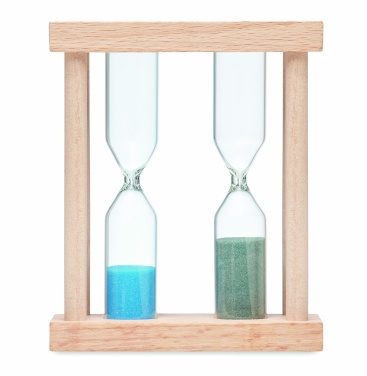 Logotrade promotional gift image of: Set of 2 wooden sand timers