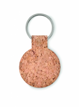 Logo trade corporate gifts picture of: Round cork key ring Mikkeli