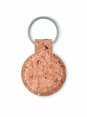 Logotrade promotional item picture of: Round cork key ring Mikkeli