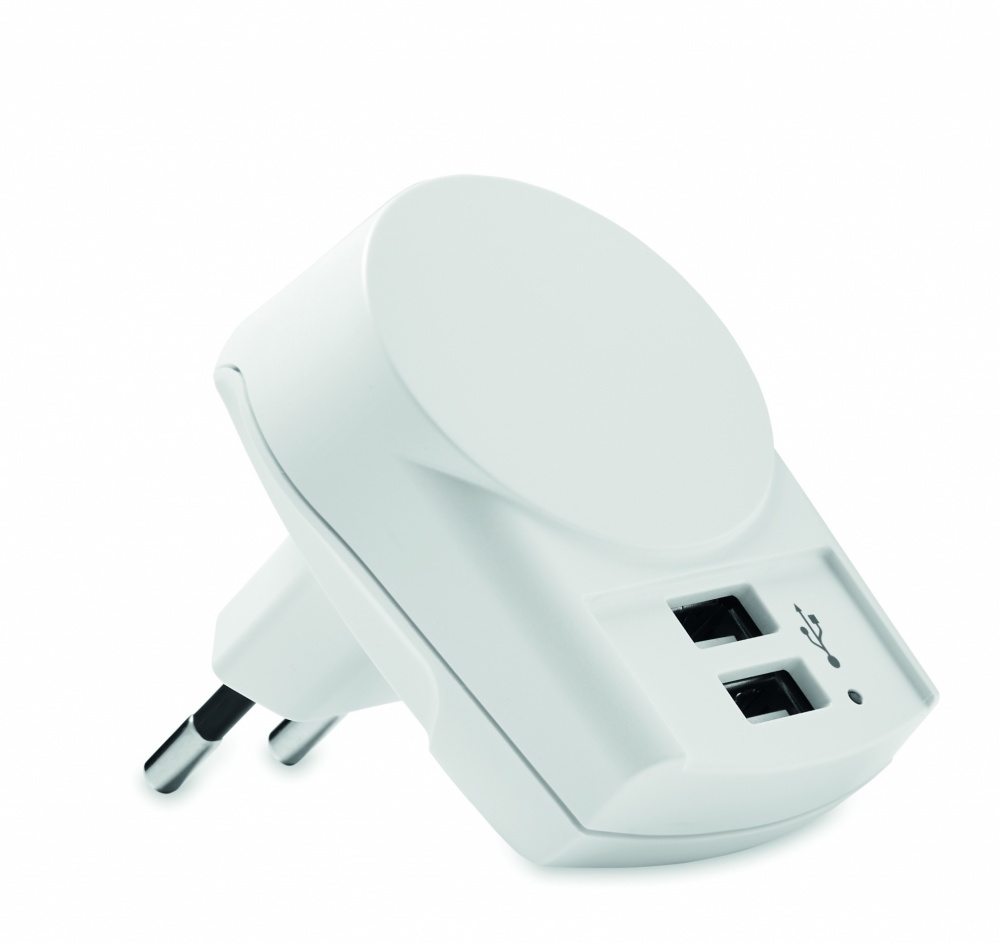 Logo trade promotional products image of: Skross Euro USB Charger (2xA) 12W