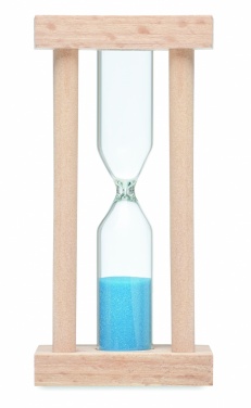 Logo trade promotional merchandise image of: Wooden sand timer 3 minutes