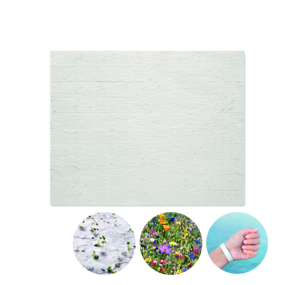 Logo trade promotional products picture of: Sheet of seed paper wristbands
