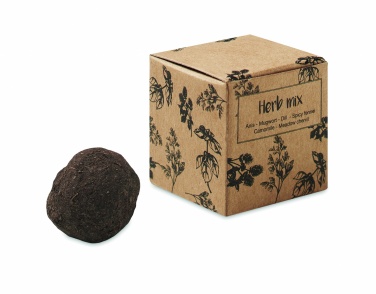 Logo trade promotional items picture of: Herb seed bomb in carton box