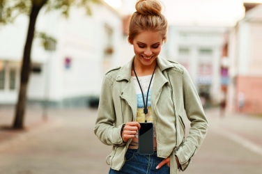 Logotrade advertising product image of: RPET Phone holder lanyard