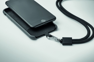 Logo trade promotional giveaway photo of: RPET Phone holder lanyard