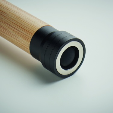 Logotrade advertising product image of: 3-in-1 bamboo flashlight with an emergency hammer and seatbelt cutter