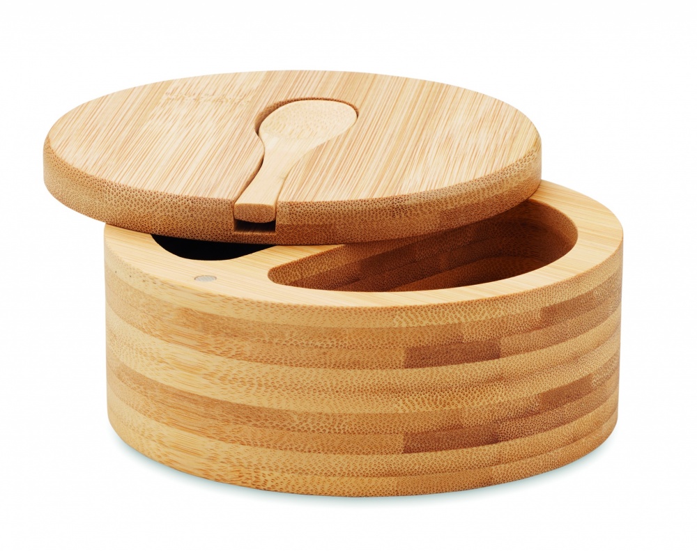 Logo trade promotional giveaways picture of: Salt and pepper bamboo box