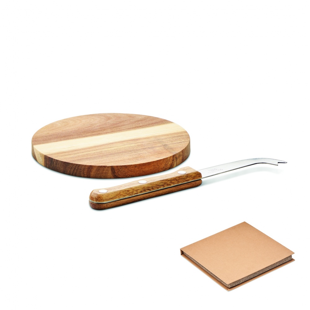 Logo trade promotional item photo of: Acacia cheese board set Dresden