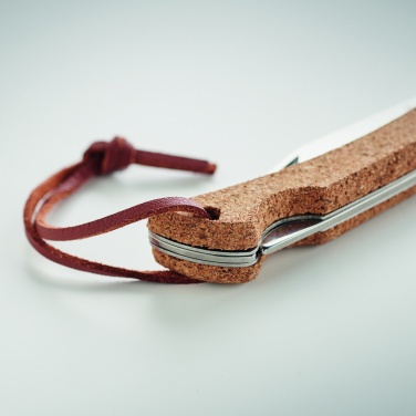 Logo trade promotional merchandise image of: Foldable knife with cork