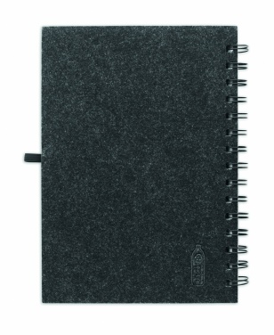 Logotrade promotional giveaway picture of: A5 RPET felt cover notebook